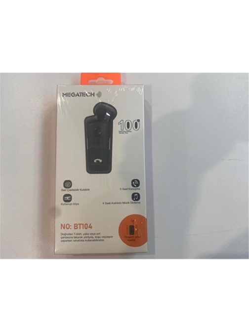 Megatech Mg-Bt104 Sargılı Earphones Bluetooth Kablosuz Kulaklık