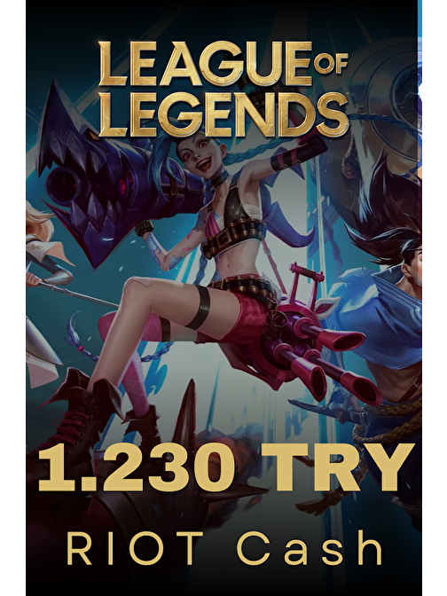 League of Legends 1230 TRY RIOT Cash (6970 RP)