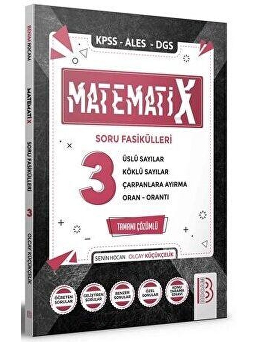 KPSS ALES DGS MatematiX Soru Fasikülleri 3 Benim Hocam Yayınları