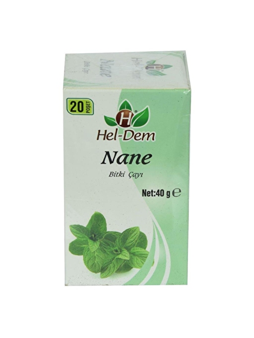 Hel-Dem Doğal Nane Bitkisel Çayı 2Gr x 20Adet Süzen Poşet 40 Gr