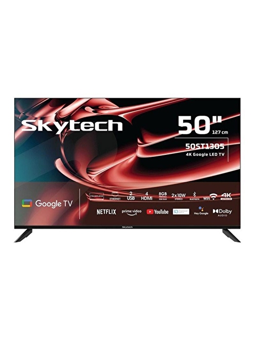 Skytech 50ST1305 4K Ultra HD 50" 127 Ekran Uydu Alıcılı Google Smart LED TV