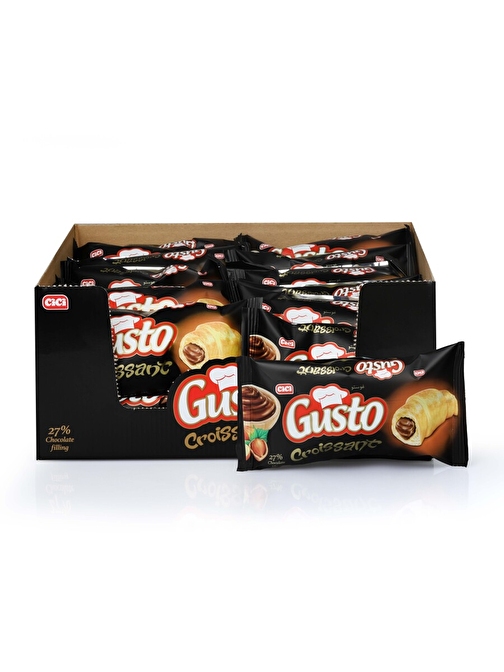 Gusto Kruvasan Çikolatalı 30 Gr. 24 Adet (1 Kutu)