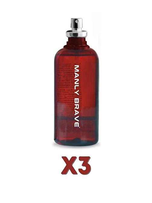 Manly Brave EDC 125 Ml Erkek Parfüm 3 Adet