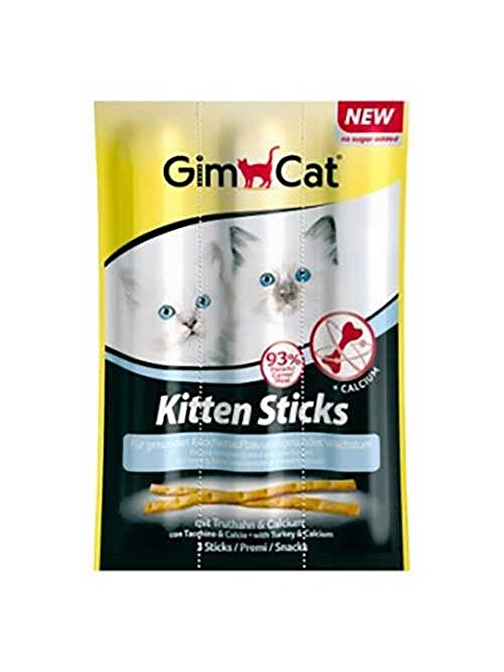 Gimcat Kedi Ödül Çubuğu Sticks Kitten Hindi 3x3gr - Petshopundan