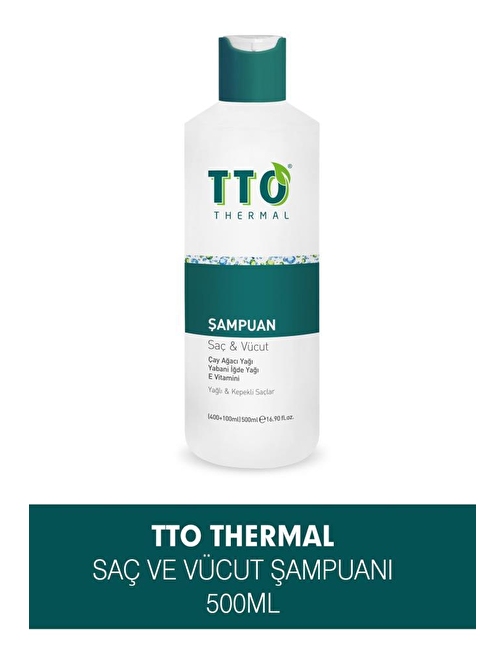 TTO ÇAY AĞACI YAĞI / TEA TREE OIL Saç Ve Vücut Şampuanı 400 ml + 100 ml Beyaz