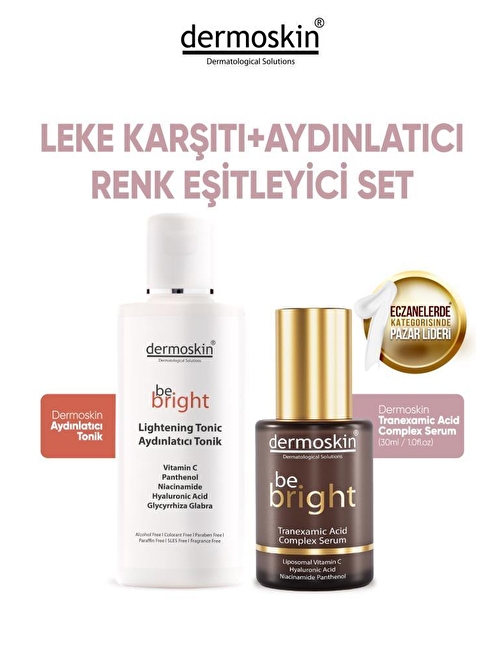 Dermoskin Be Bright Leke Karşıtı Set-Tranexamid acid Serum+Aydınlatıcı Tonik