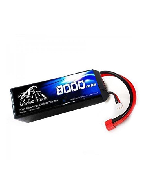 Leopard Power 9000 mAh 22.2 V 6S 25C Lityum Polimer Lipo Batarya Pil