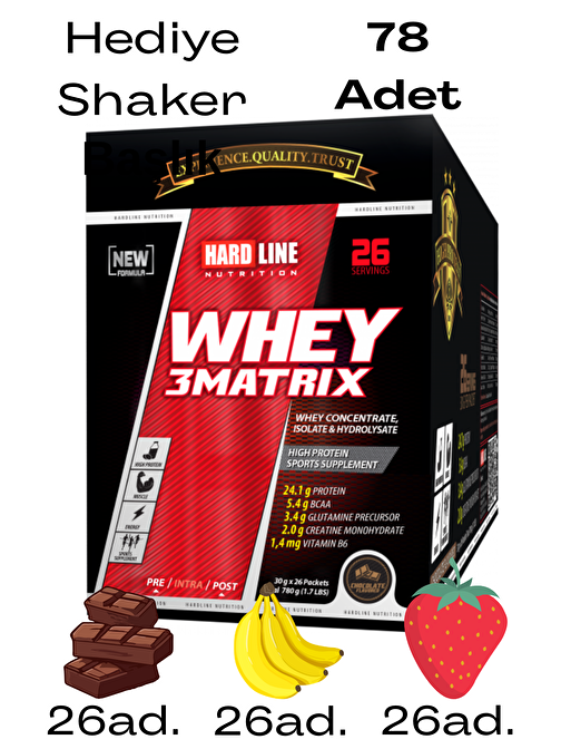 Hardline WHEY 3MATRIX Sachet 78 adet*30gr.=2.340gr