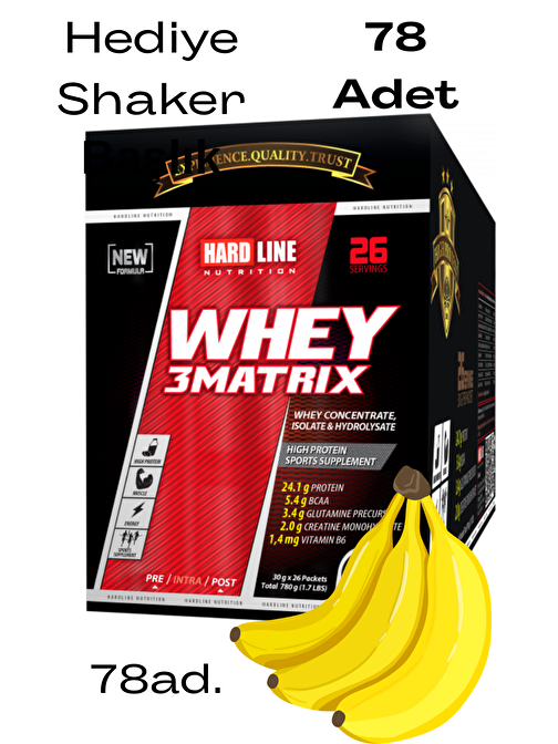 Hardline WHEY 3MATRIX Sachet 78 adet*30gr.=2.340gr