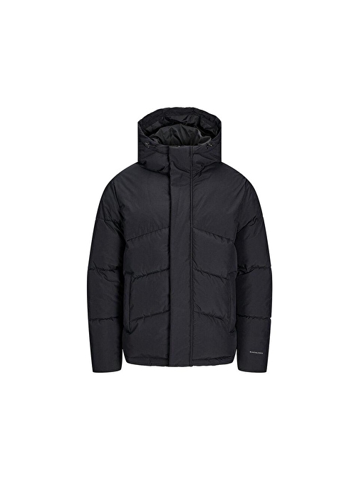 Jack Jones Jhworld Puffer Jacket Erkek Günlük Mont 12259850-BLACK Siyah