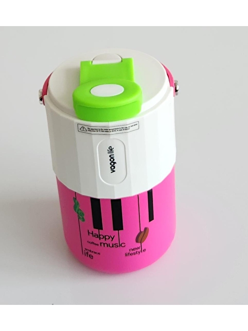 Vagonlife VGN2050 400ml Paslanmaz Çelik Termos Matara Çift İçim (Pink)