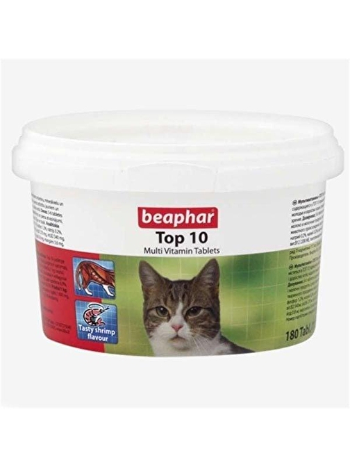 Beaphar Top 10 Kedi Vitamin 180 Tablet - Purlo