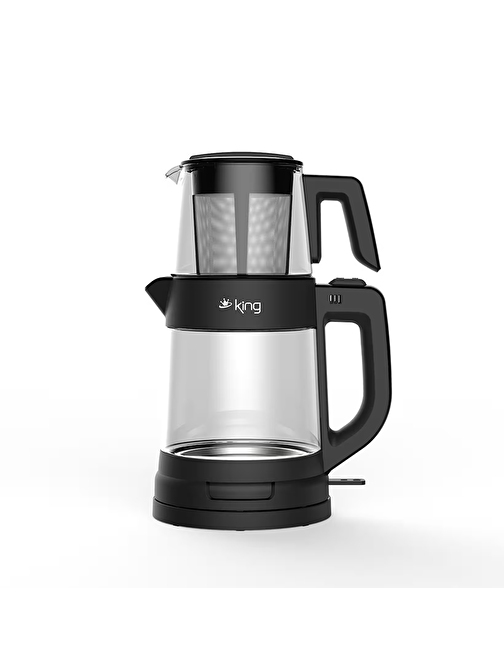 KİNG TEA PRO KCM330 CAM ÇAY MAKİNESİ SİYAH