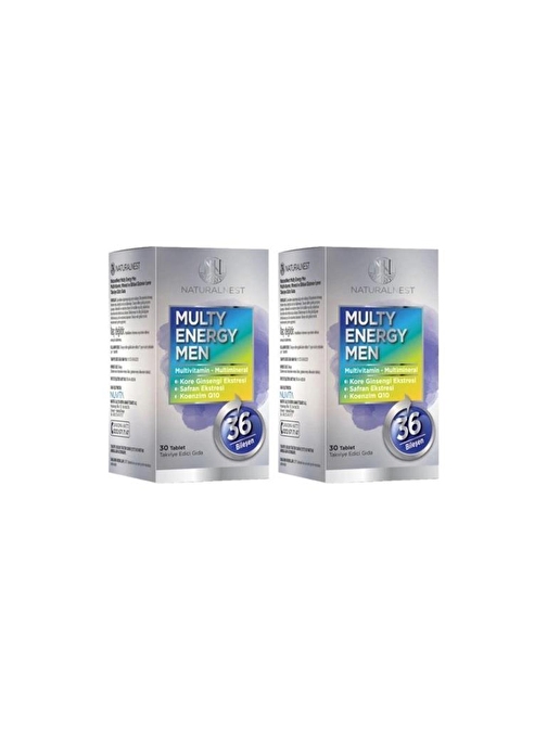 NATURALNEST Multivitamin Men 30 Tablet ALANA 2.Sİ %50 İNDİRİMLİ