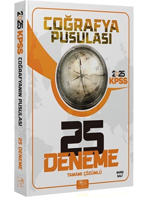 2025 KPSS Coğrafya Pusulası Tamamı Çözümlü 25 Deneme CBA Akademi