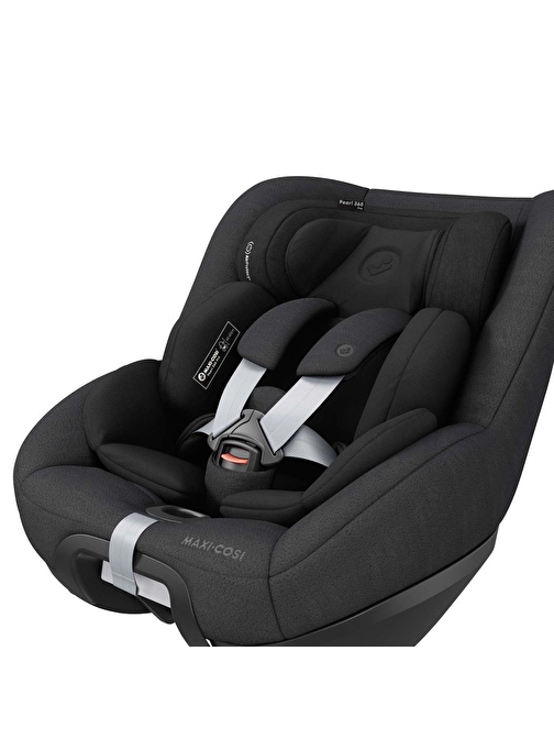 Maxi-Cosi Pearl 360 Pro Dünyanın İlk Kızaklı, Araç Dışına Çıkabilen ADAC'lı 360 Dönebilen Yatabilen İsofix Bazalı Bebek Oto Koltuğu 0-18 kg Authentic Black