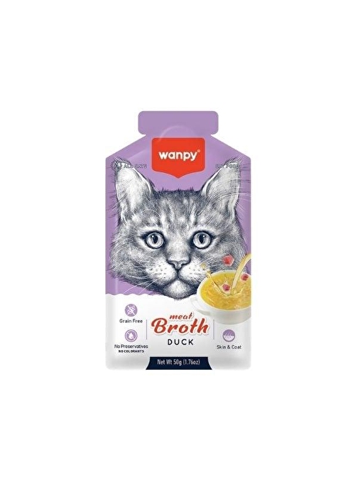 Wanpy Ördek Etli Tahılsız Kedi Çorbası 50 Gr - Petshopundan