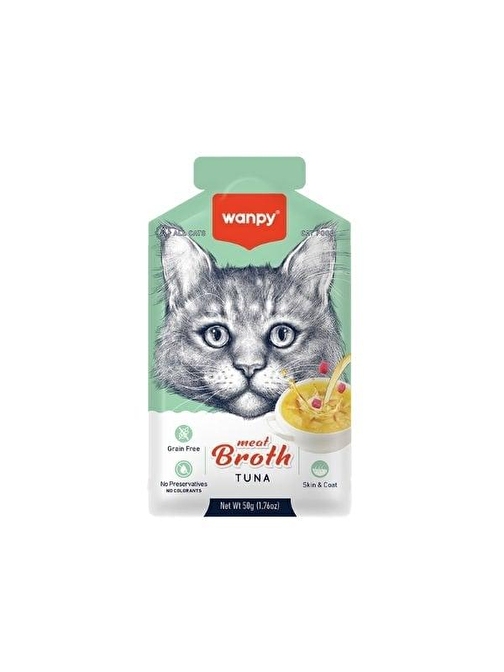 Wanpy Ton Balıklı Tahılsız Kedi Çorbası 50 Gr - Petshopundan