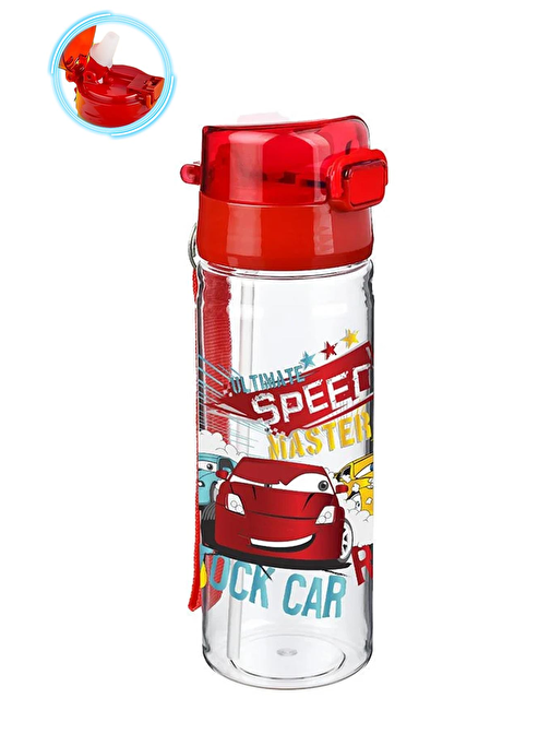 Speed Cars Suluk 500 Ml - Çocuk Suluk, Matara, Pipetli Suluk, Askılı Suluk Arabalar Matara