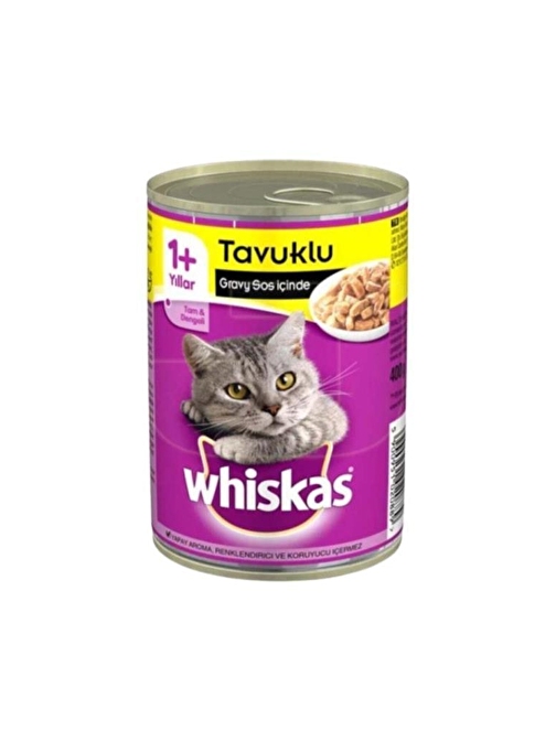 Whiskas Sos İçinde Tavuklu Yetişkin Kedi Konservesi 400 gr - Petshopundan