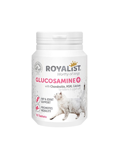 Royalist Glucosamine Kalça ve Eklem Sağlığı Kedi Tableti (75 Tablet)