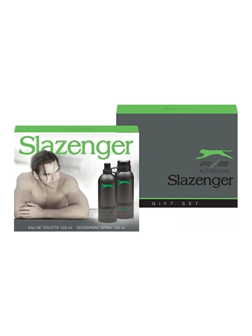 Slazenger Active Sport Yeşil Edt 125 ml Deo Sprey 150 ml Erkek Parfüm Seti