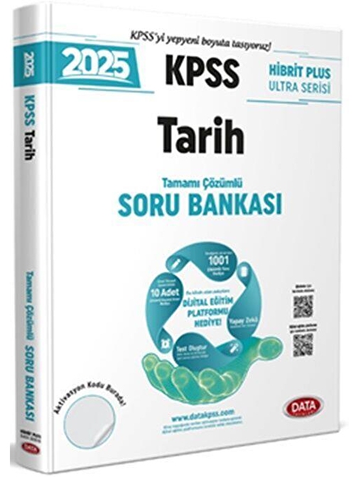 2025 KPSS Tarih Hibrit Plus Ultra Serisi Karekod Çözümlü Soru Bankası Data Yayınları