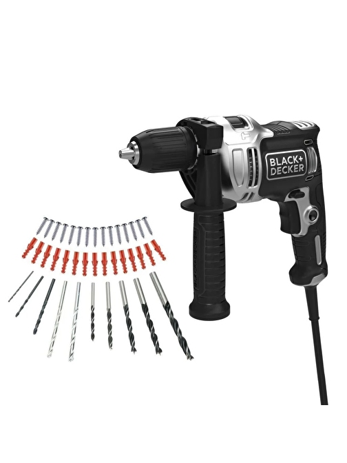 Black+Decker BEH71A40SK-QS Silver 710 W Darbeli Matkap