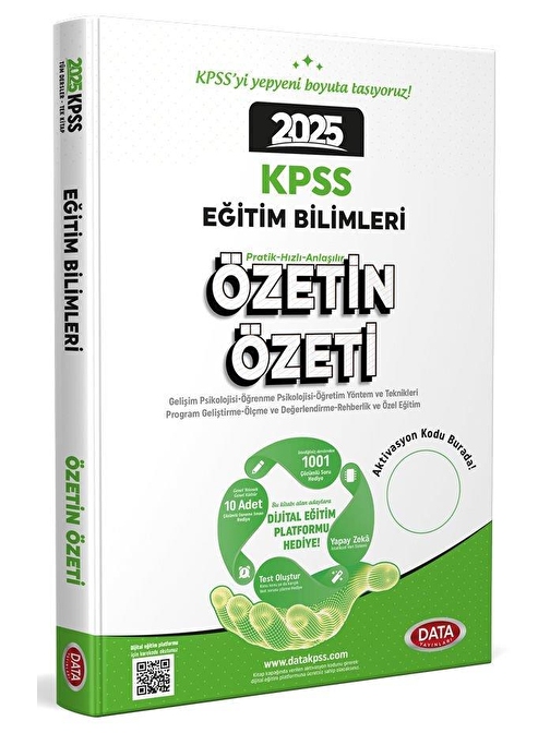 2025 KPSS Eğitim Bilimlerinin Özeti Data Yayınları