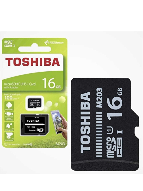 Toshiba 16 Gb Microsd Hafıza Kartı MicroSDHC UHS-1 100 Mb/s+ Adaptör