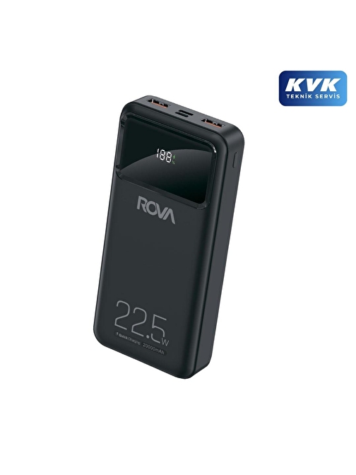 Rova PWS609 20000 Mah 22.5W Dijital Göstergeli Powerbank - KVK Teknik Servis Garantili