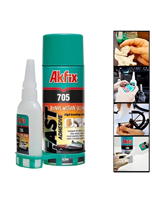 Akfix 705 Profesyonel Hızlı Yapıştırıcı 400ml+100gr