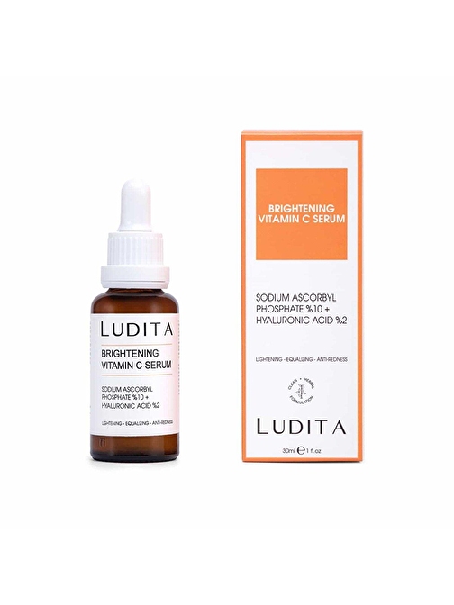 Ludita Aydınlatıcı, Renk Tonu Eşitleyici C Vitamini Serumu (Vitamin C 10% + Hyaluronic Acid 2%)