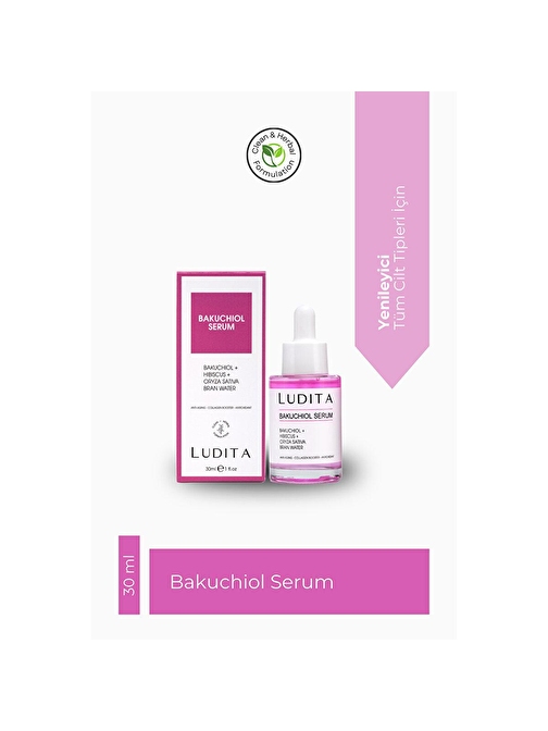 Ludita Yaşlanma Karşıtı Bakuchiol + Hibiscus Serum ( Retinol Alternatifi )