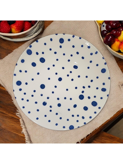 Tektava Mottled 3D Dijital Baskı 6lı Porselen Servis Tabağı - 25 cm