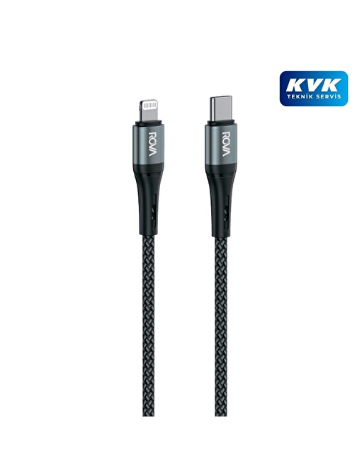 Rova KB216U Type-C To Lightning  2 Metre Hızlı Şarj Kablosu  Kvk Teknik Servis Garantili