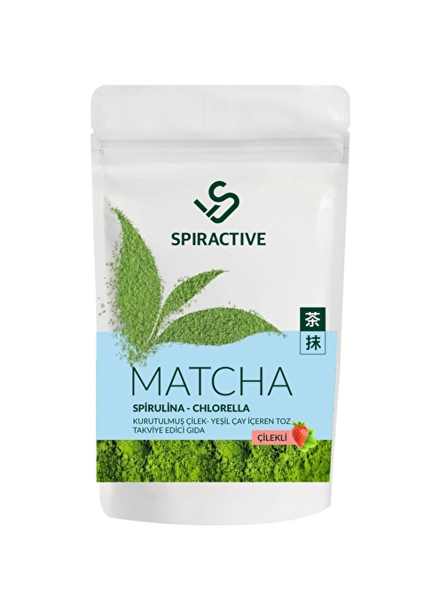 Spiractive Matcha Spriluna Japanese Premium Çilek Aromalı Detox Burner Yeşil Çay İçeren Matcha Çayı