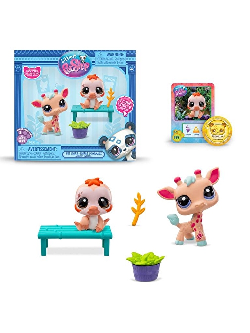 Hasbro Littlest Pet Shop 2'li Paketa 00586 G7#93-G7#92 ZÜRAFA-TEMBEL HAYVAN