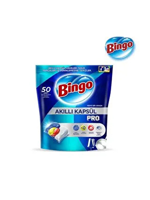 Bingo Akıllı Kapsül Pro Bulaşık Makinesi Deterjanı Tableti 50 Li