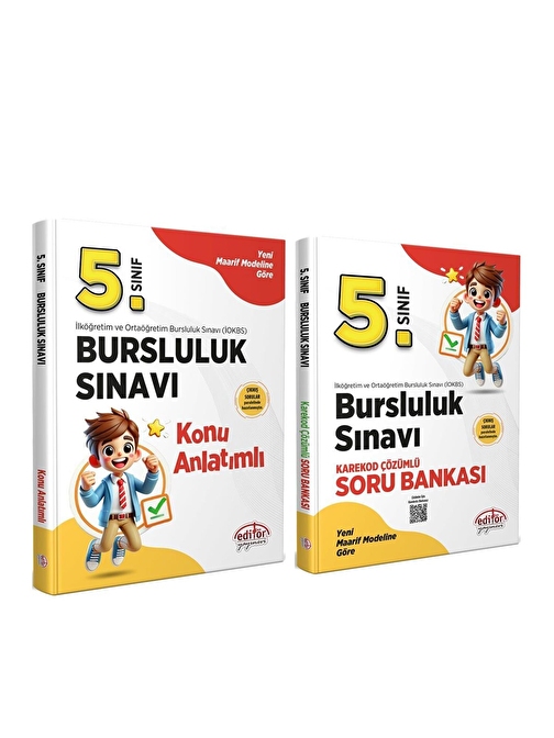 Editör 5.Sınıf Bursluluk Konu ve Soru Bankası Seti 2 Kitap