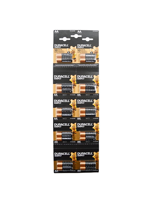 Duracell Simply Alkalin AA Kalem Pil 20 li