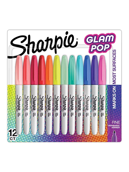 Sharpie Fine Glam Pop Permanent Markör 12li 2198780