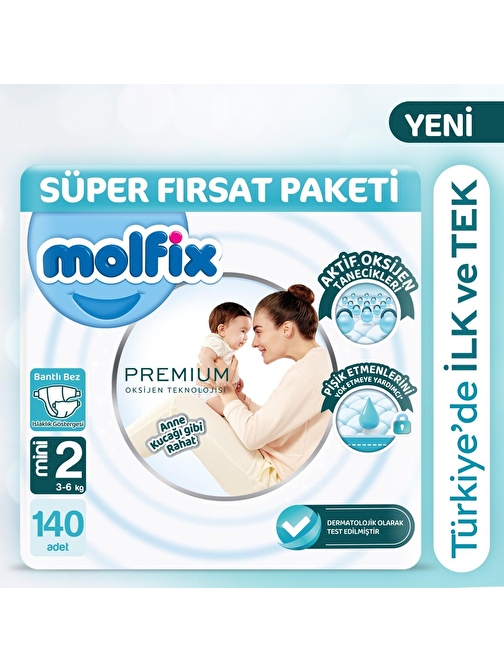 Molfix Premium Süper Fırsat Paketi 2 Beden 140 Adet