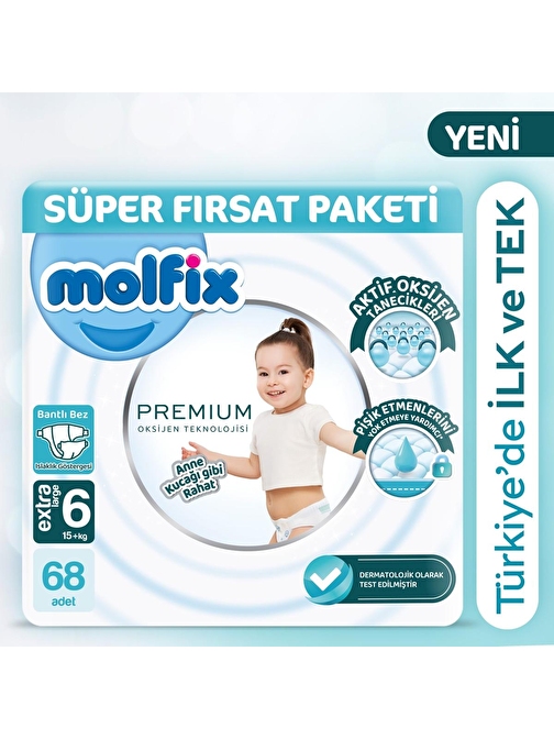 Molfix Premium Süper Fırsat Paketi 6 Beden 68 Adet