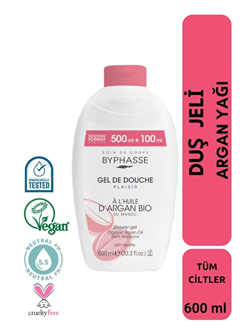 Plaisir Organik Argan Yağı Duş Jeli 600ml