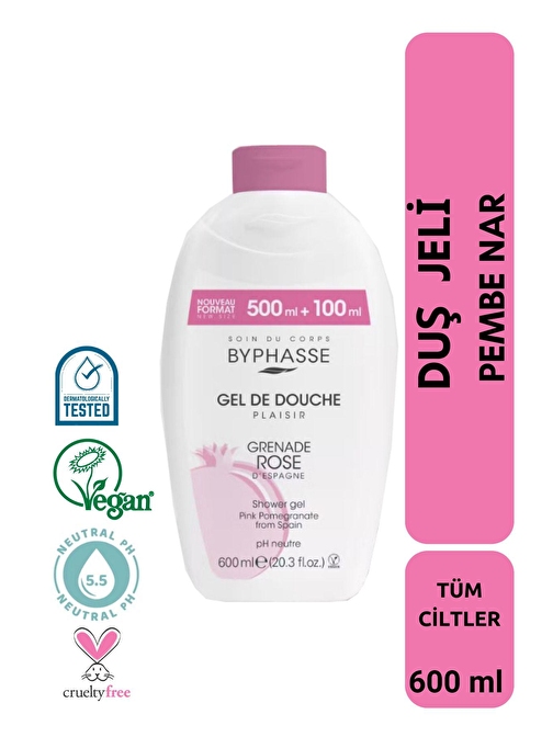 Plaisir Pomegranate Pembe Nar Duş Jeli 600ml