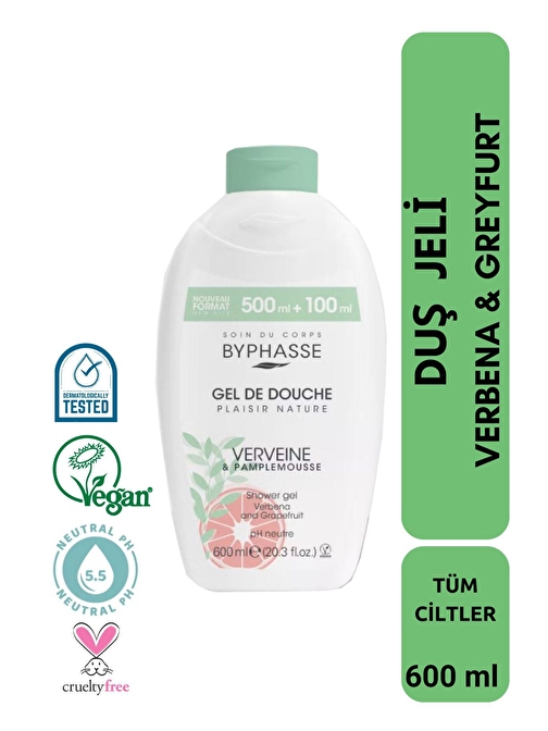 Plaisir Natura Verbena & Greyfurt Duş Jeli 600ml