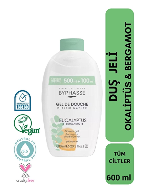 Plaisir Natura Okaliptus & Bergamot Duş Jeli 600ml