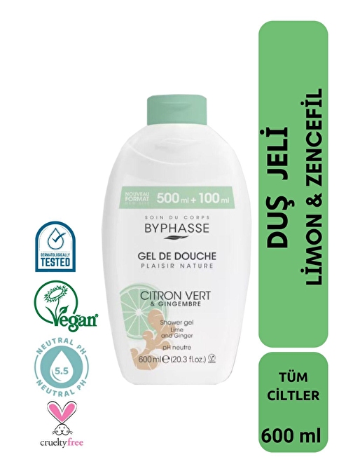 Plaisir Natura Limon & Zencefil Duş Jeli 600ml