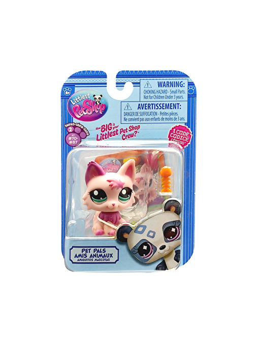 Hasbro Littlest Pet Shop Tekli Figür 00522 G7#79 PEMBE KEDİ